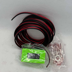 GREEN Voltmeter Gauge – 8-18V Digital LED Voltage Meter for Car, Truck, Racing BK Racing Store