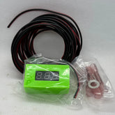 GREEN Voltmeter Gauge – 8-18V Digital LED Voltage Meter for Car, Truck, Racing BK Racing Store