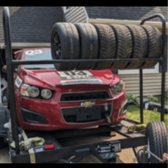 DCR Trailer Universal Tire Rack (Shipped) – Adjustable Race Trailer Tire Storage System BK Racing Store