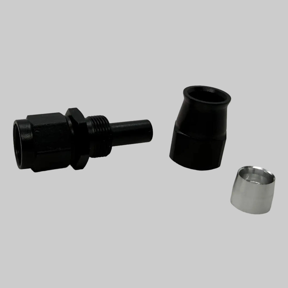 BK Racing AN-6 PTFE Straight Swivel Hose End – High-Flow Fitting for Braided Lines BK Racing