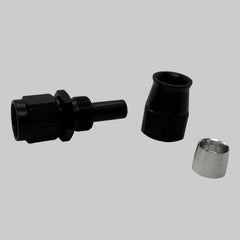 BK Racing AN-6 PTFE Straight Swivel Hose End – High-Flow Fitting for Braided Lines