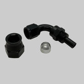 BK Racing AN-8 90° PTFE Swivel Hose End – High-Flow Elbow Fitting for Braided Lines