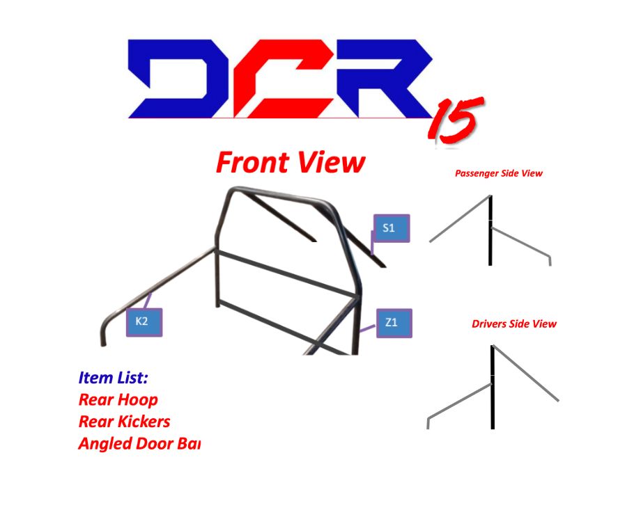 DCR15 Rear Hoop Cage Kit (Shipped)