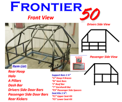 Frontier 50 Complete Roll Cage Kit for 4‑Cylinder Race Cars (Shipped)