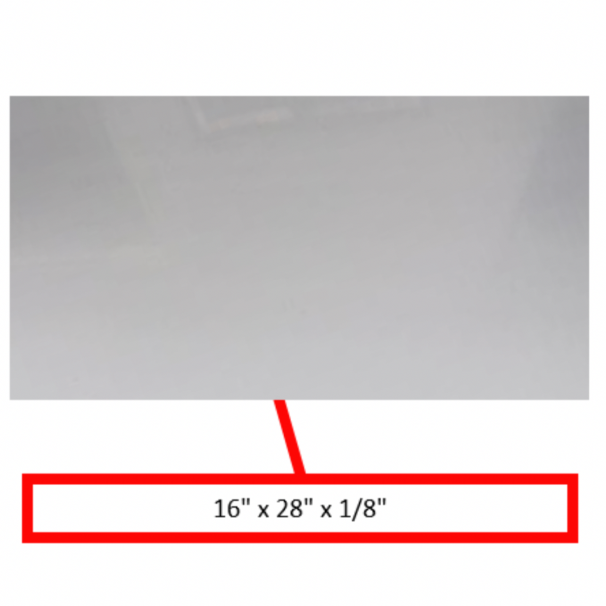 DCR Door Plate 16" x 28" x 1/8" (Shipped)