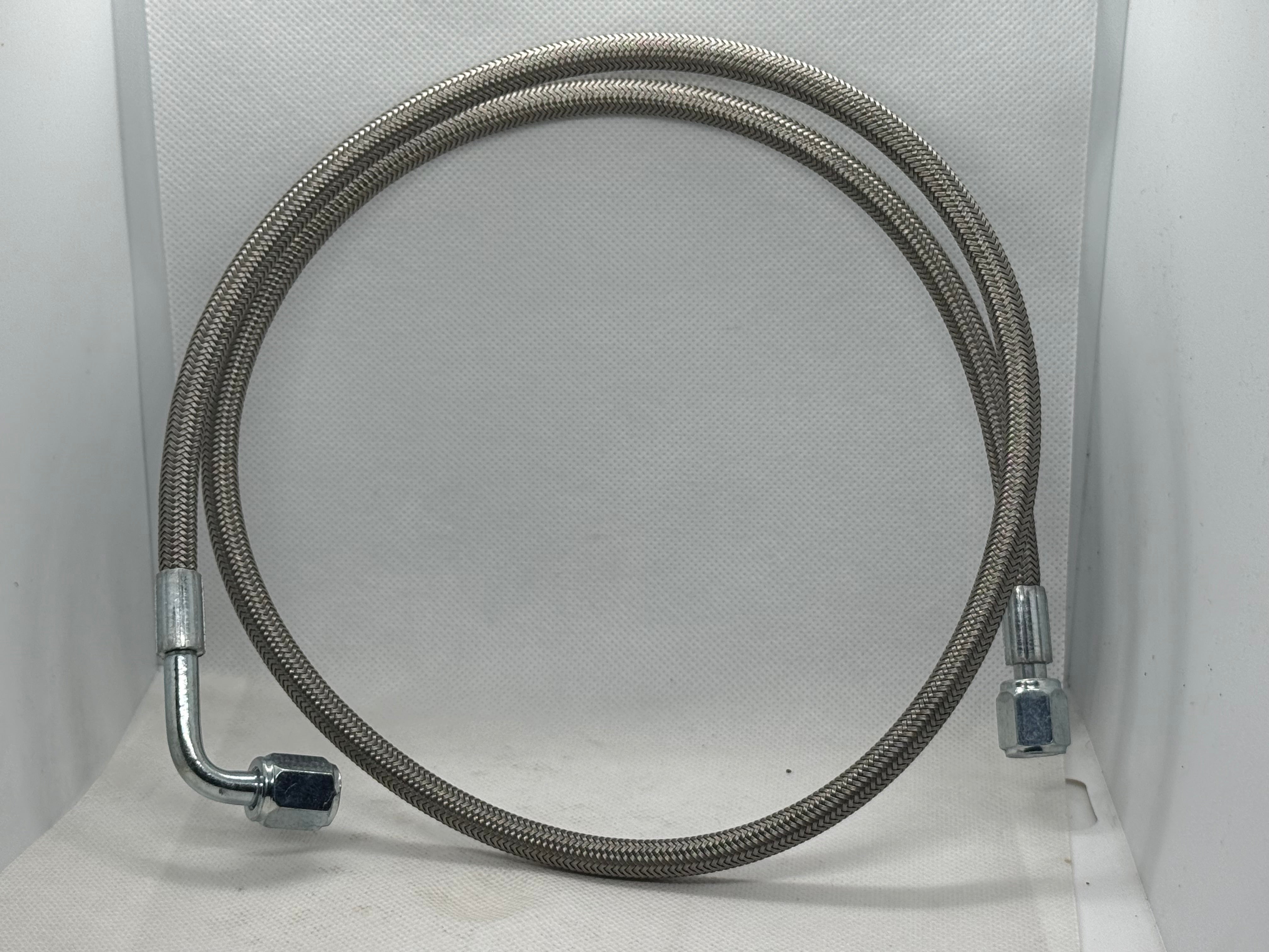 BK Racing 36” Stainless Steel Braided PTFE Hose Assembly with -4AN Fittings