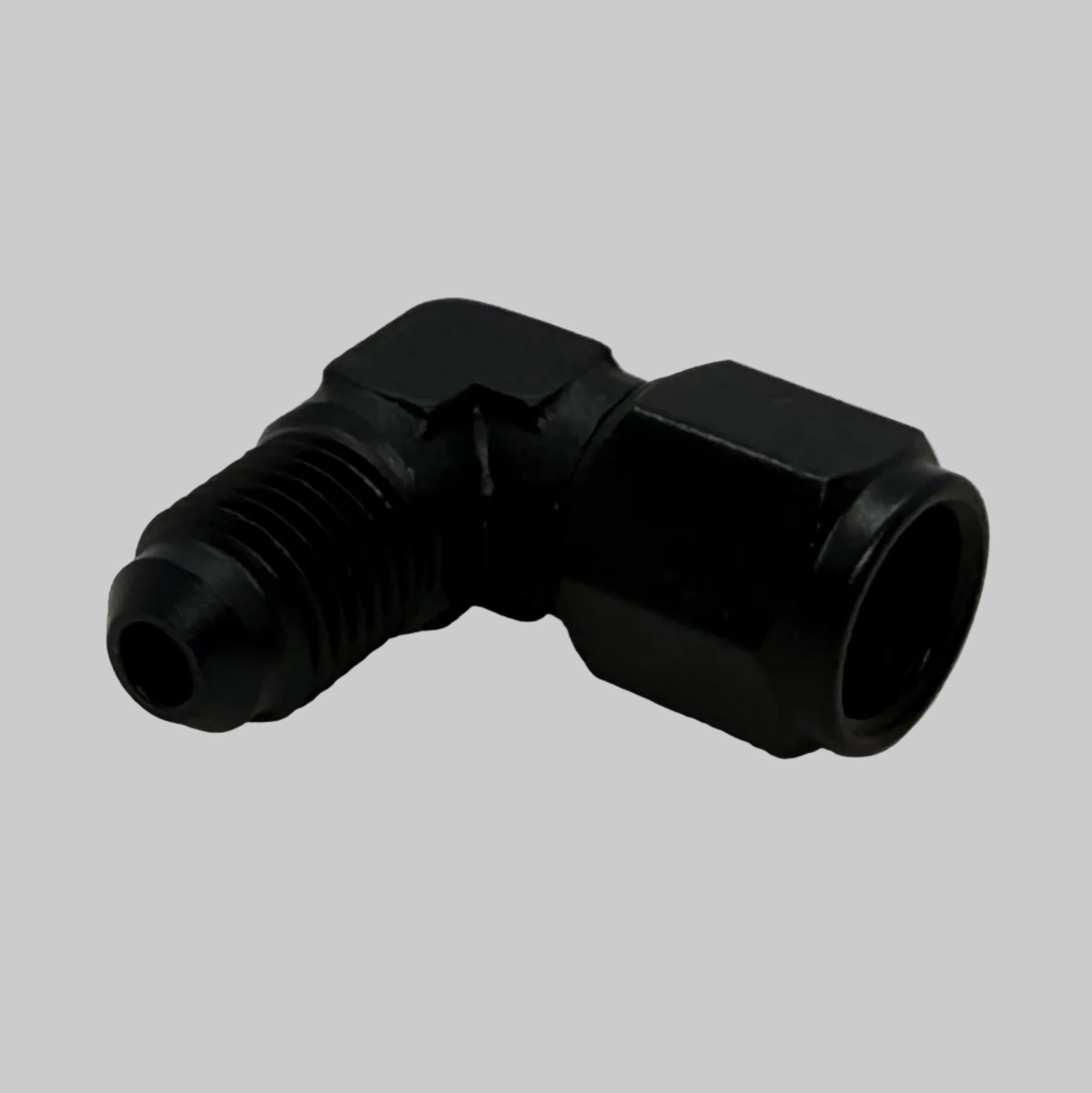 BK Racing AN-4 Male to AN-4 Female 90° Swivel Fitting – Compact Elbow Adapter for Tight Routing