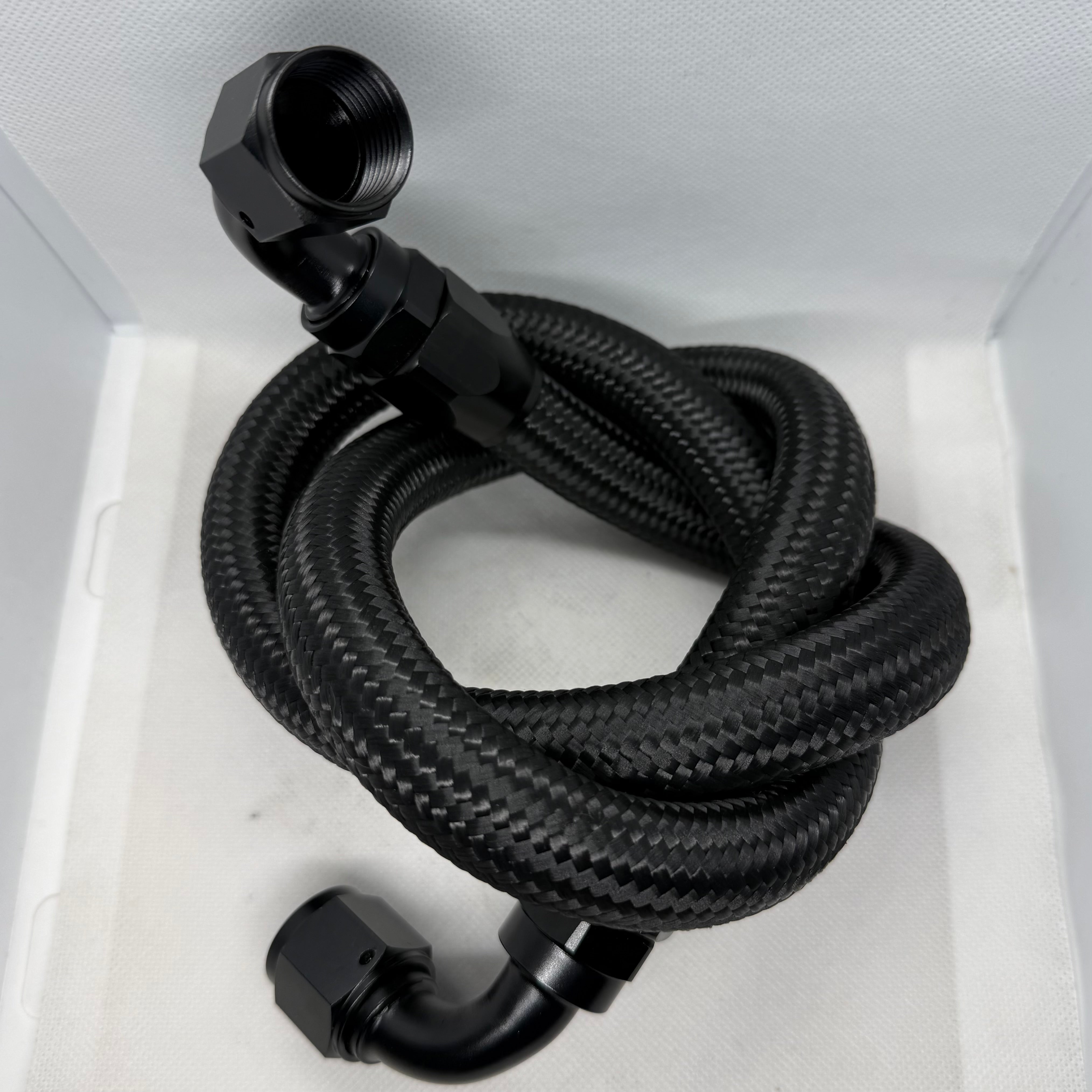 AN-10 Braided Hose (3 ft) for Canister Bypass & Remote Filter – High-Flow Oil Line Upgrade